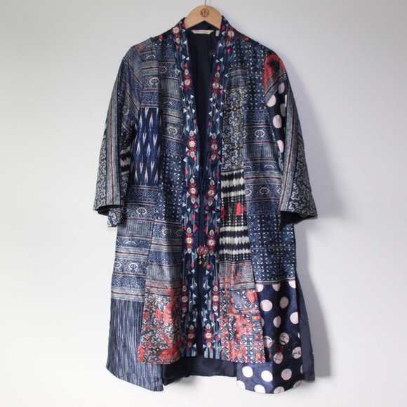 NWOT Soft Surroundings Montebleu Topper Mixed Print Kimono Cardi Large H13180 - Picture 7 of 11